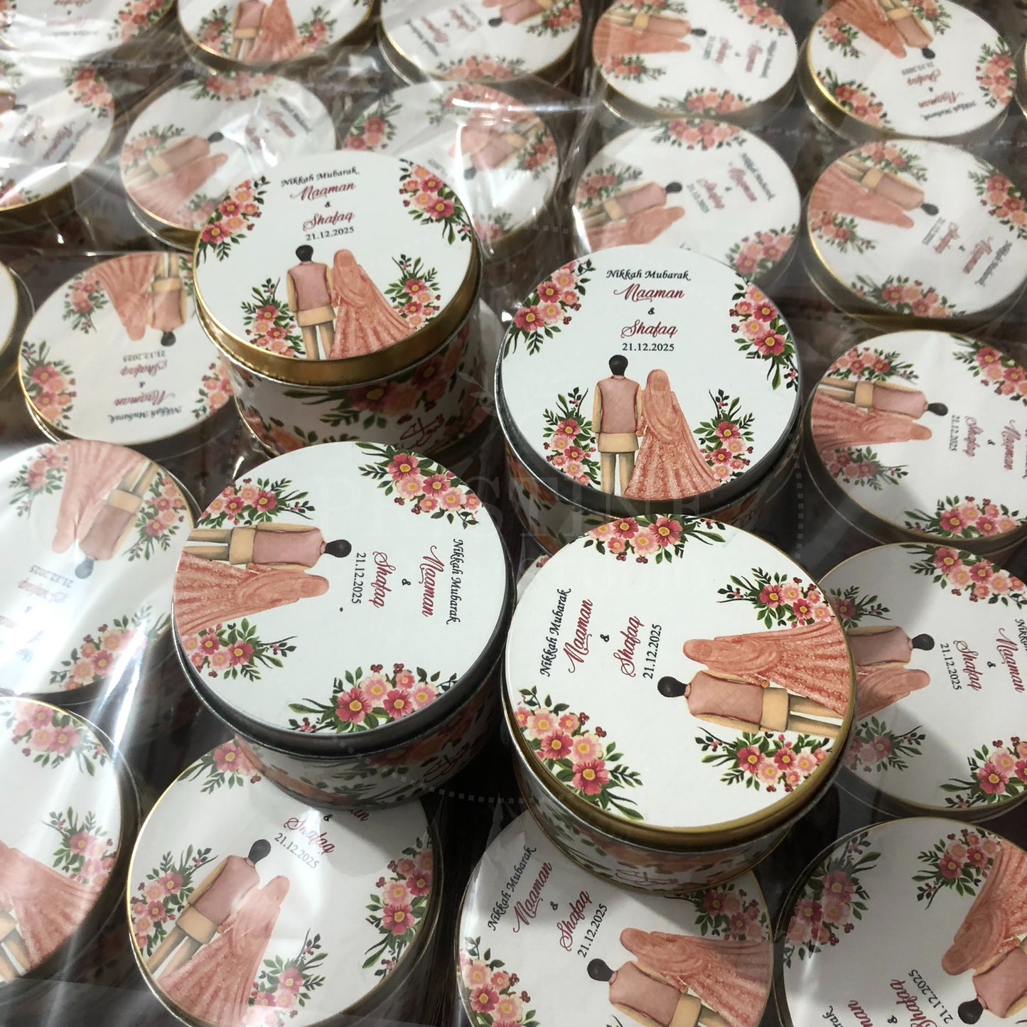 Stylish Nikkah Wedding Favor Tin Box β TFB 011
