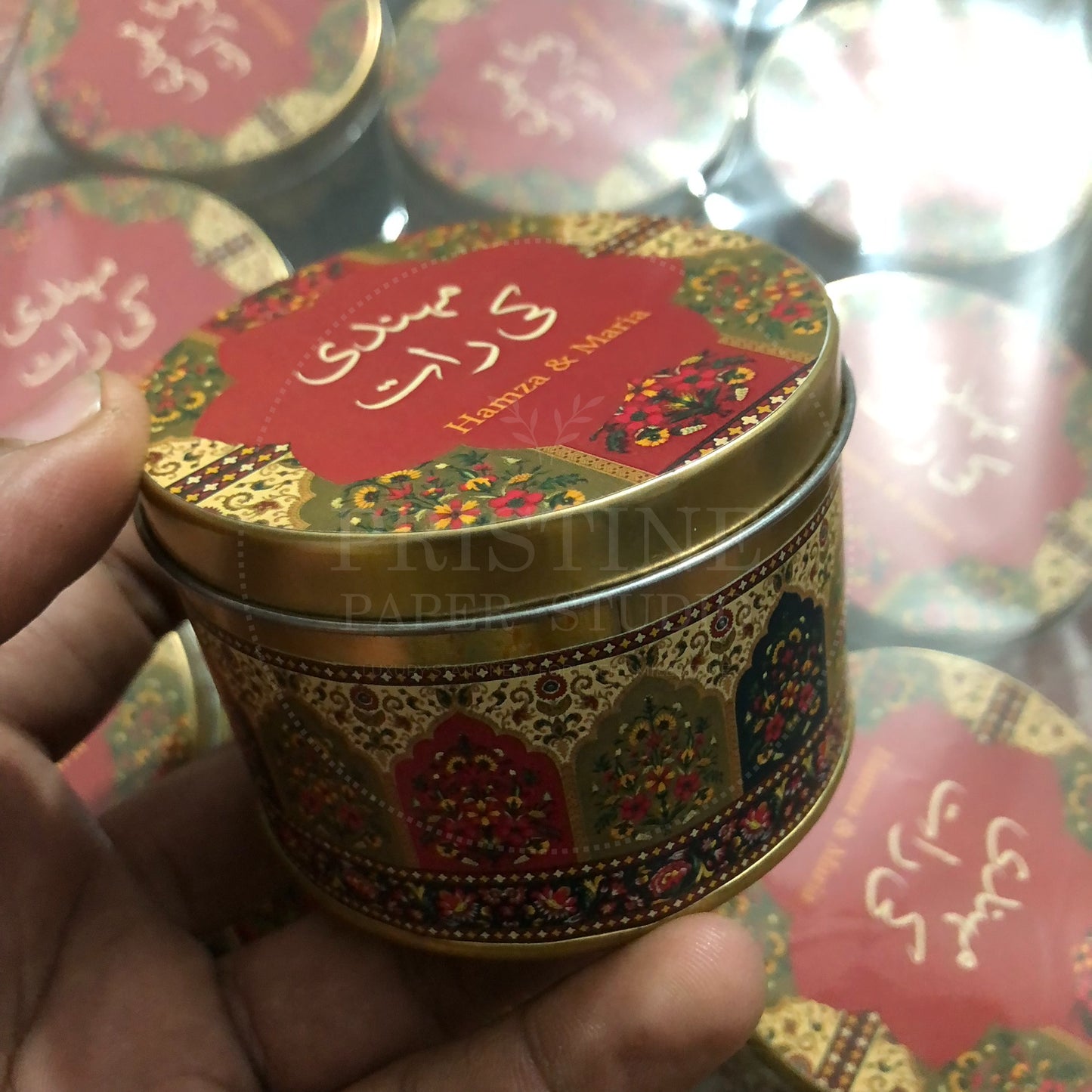 Premium Mehndi Wedding Tin Box β TFB 030