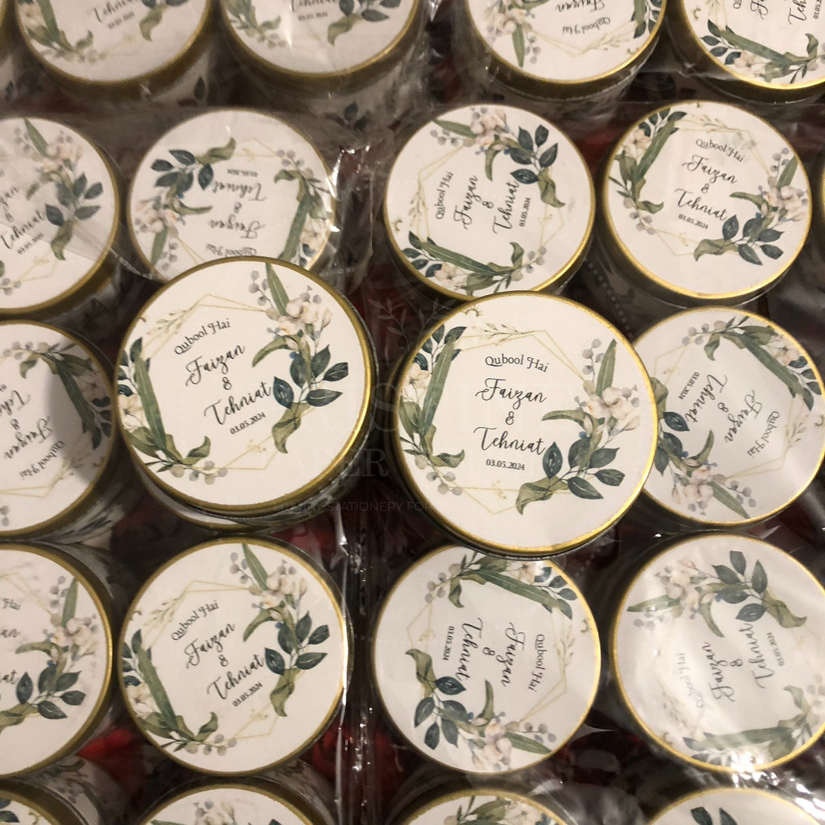 Floral Nikkah Tin Box Wedding Favor β TFB 013