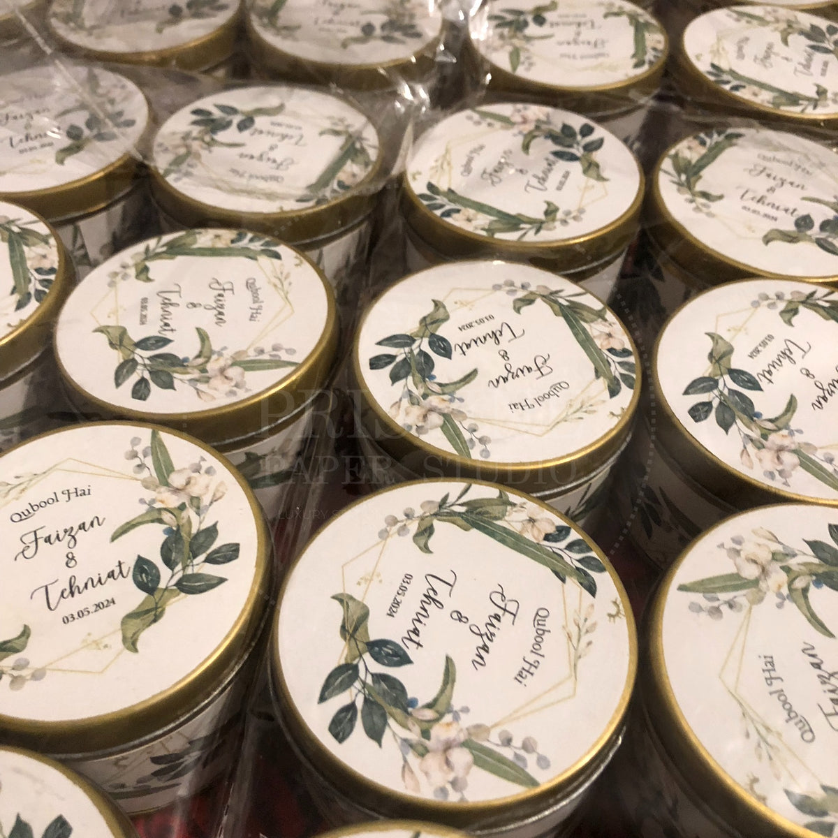Floral Nikkah Tin Box Wedding Favor β TFB 013