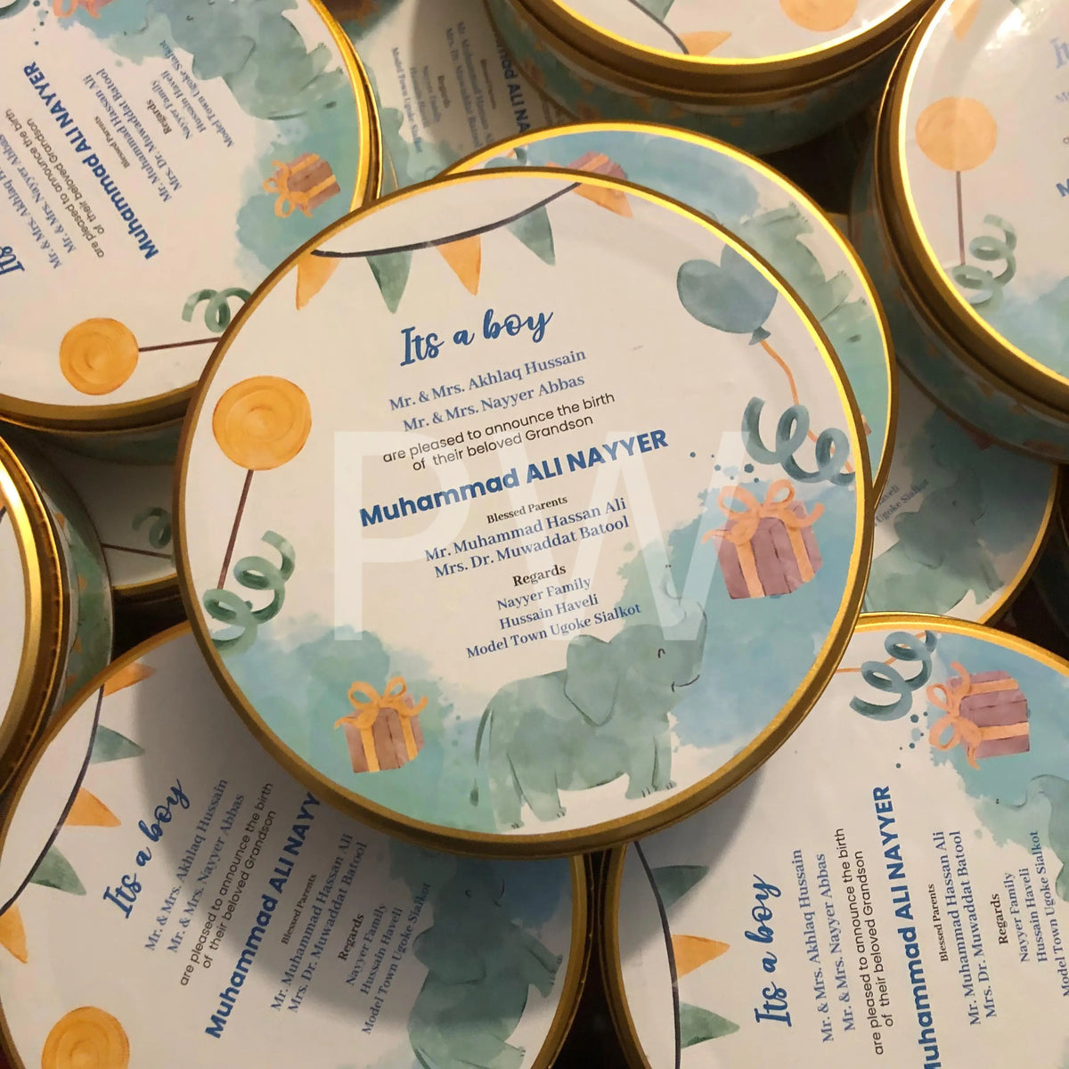 Baby Boy Birth Announcement Box | BB-102