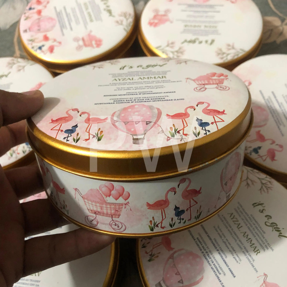 Baby Girl Birth Announcement Box | BB-114