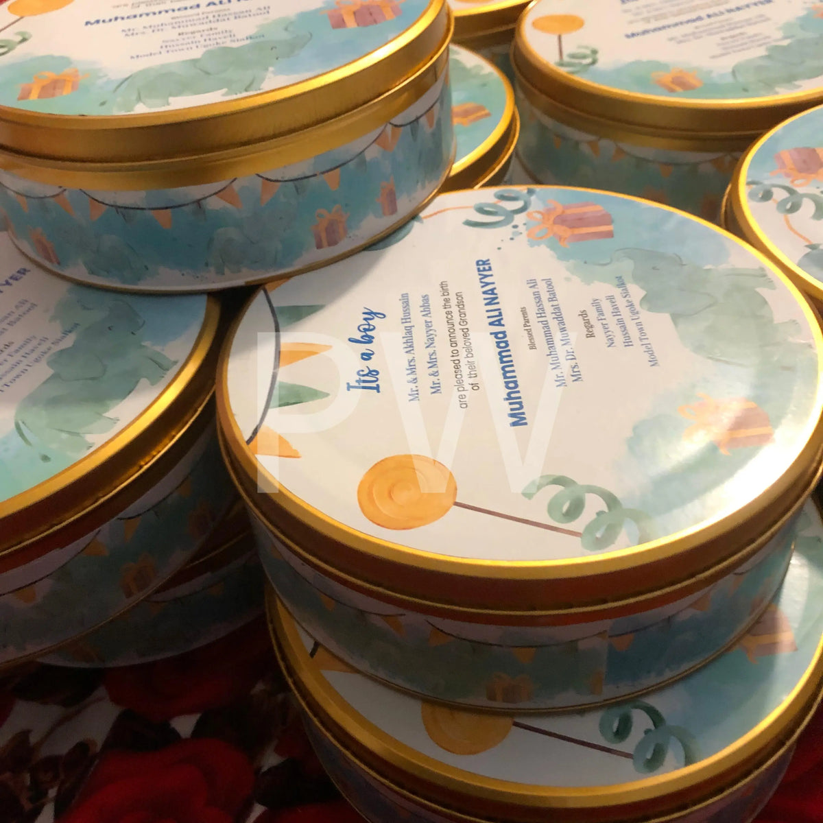 Baby Boy Birth Announcement Box | BB-102