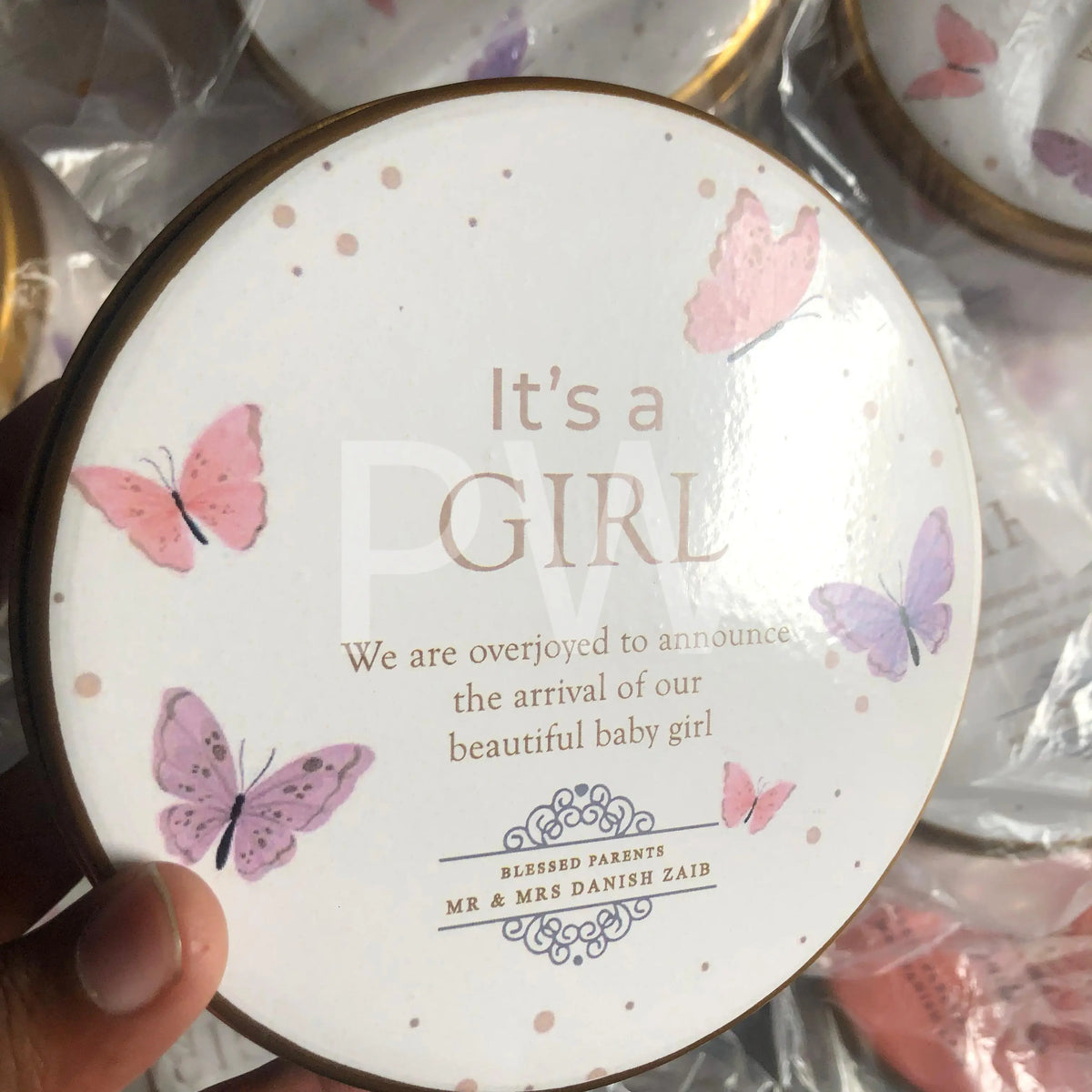 Baby Girl Birth Announcement Box | BB-112