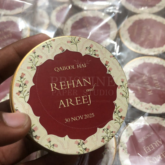 Elegant Nikkah Tin Box for Wedding Favors – TFB 003