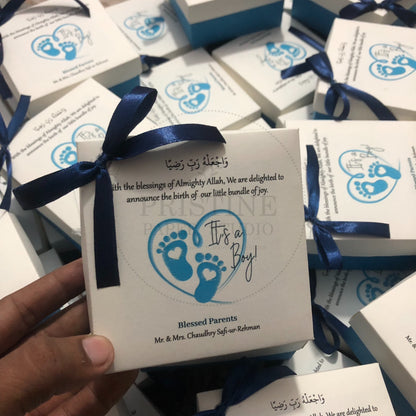 Blue Baby Boy Birth Announcement Box | BB-124
