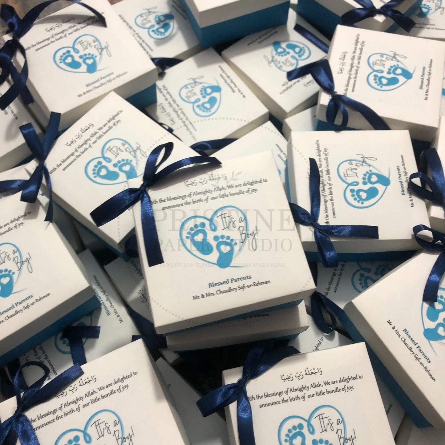 Blue Baby Boy Birth Announcement Box | BB-124