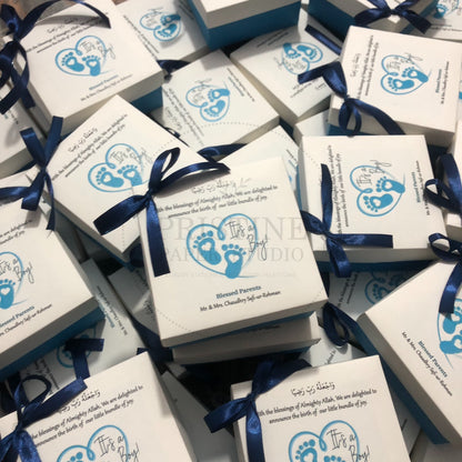 Blue Baby Boy Birth Announcement Box | BB-124