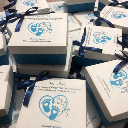 Blue Baby Boy Birth Announcement Box | BB-124