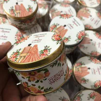 Stylish Nikkah Wedding Favor Tin Box – TFB 011