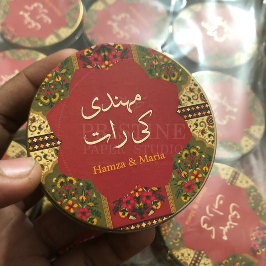 Premium Mehndi Wedding Tin Box – TFB 030