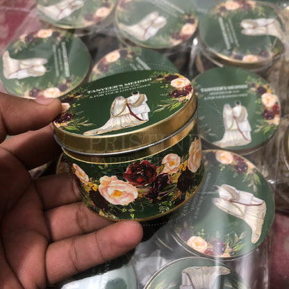 Beautiful Mehndi Tin Box for Wedding Favors – TFB 029