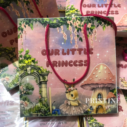 Luxury Baby Birth Announcement Gift Bag Set – Half Kg Sweet Tin Box, Printed Butter Paper, Tasbeeh Counter & Yaseen Shareef | BB-001