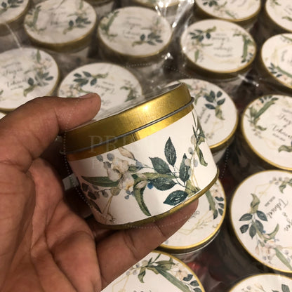 Floral Nikkah Tin Box Wedding Favor – TFB 013