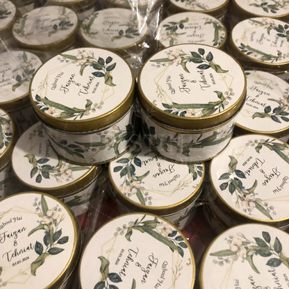 Floral Nikkah Tin Box Wedding Favor – TFB 013