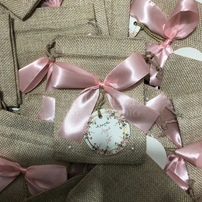 BB 005 — Elegant Personalized Nikkah Jute Bid Pouches