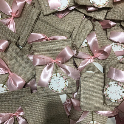 BB 005 — Elegant Personalized Nikkah Jute Bid Pouches