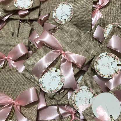 BB 005 — Elegant Personalized Nikkah Jute Bid Pouches