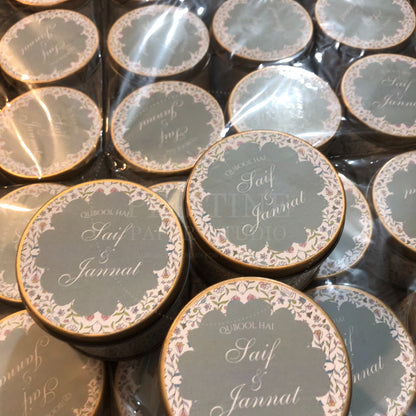 Elegant Islamic Nikkah Tin Box – TFB 010