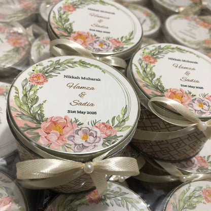 Customized Wedding Nikkah Gift Tin Box – TFB 020