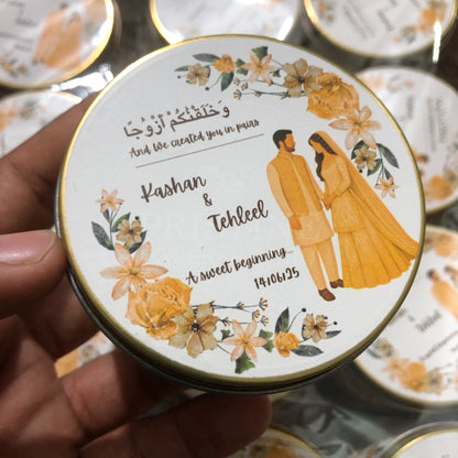 Chic Nikkah Tin Box for Wedding Guests – TFB 015