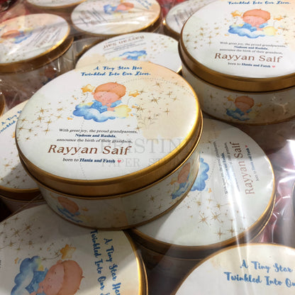 Elegant Baby Boy Birth Announcement Box | BB-116