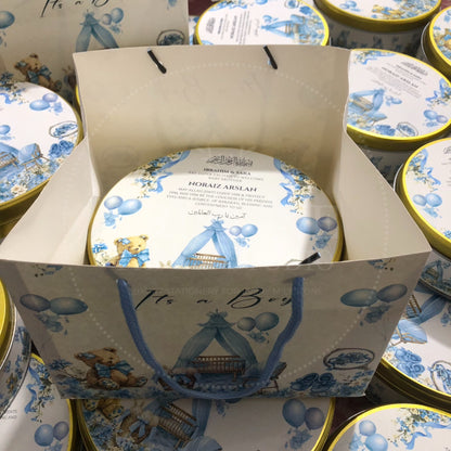 Elegant Newborn Baby Boy Announcement Box | BB-130