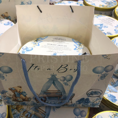 Elegant Newborn Baby Boy Announcement Box | BB-130