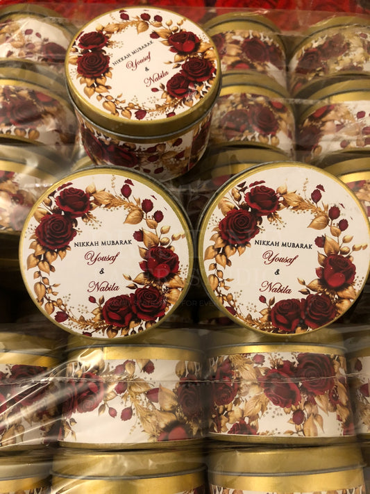 Traditional Nikkah Tin Box Wedding Favor – TFB 008