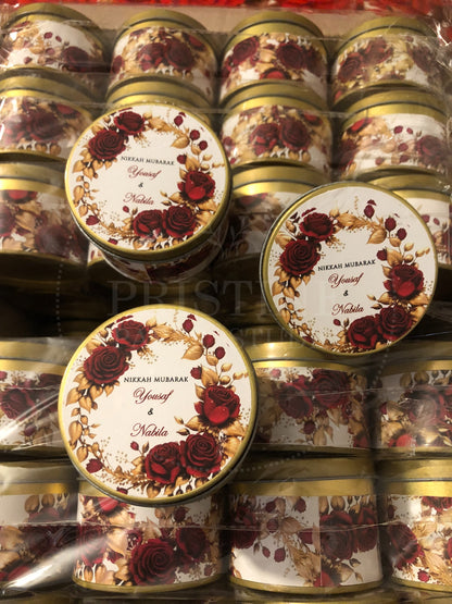 Traditional Nikkah Tin Box Wedding Favor – TFB 008