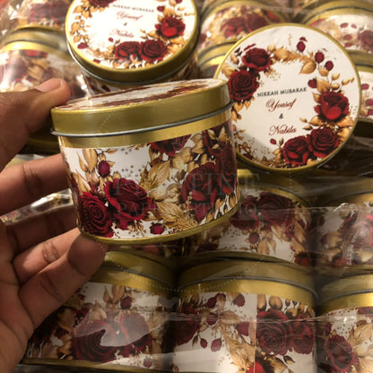 Traditional Nikkah Tin Box Wedding Favor – TFB 008