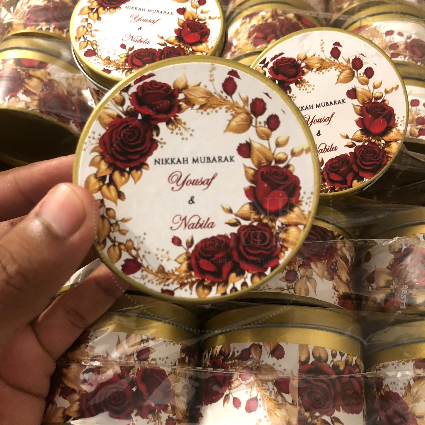 Traditional Nikkah Tin Box Wedding Favor – TFB 008