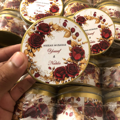 Traditional Nikkah Tin Box Wedding Favor – TFB 008