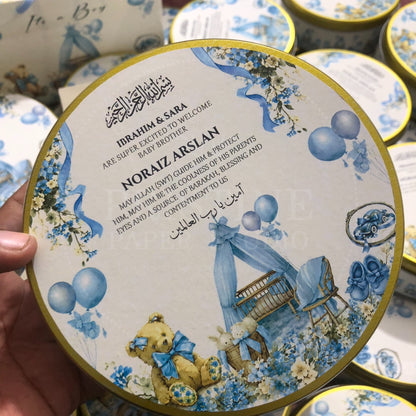 Elegant Newborn Baby Boy Announcement Box | BB-130