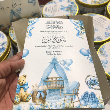 Elegant Newborn Baby Boy Announcement Box | BB-130