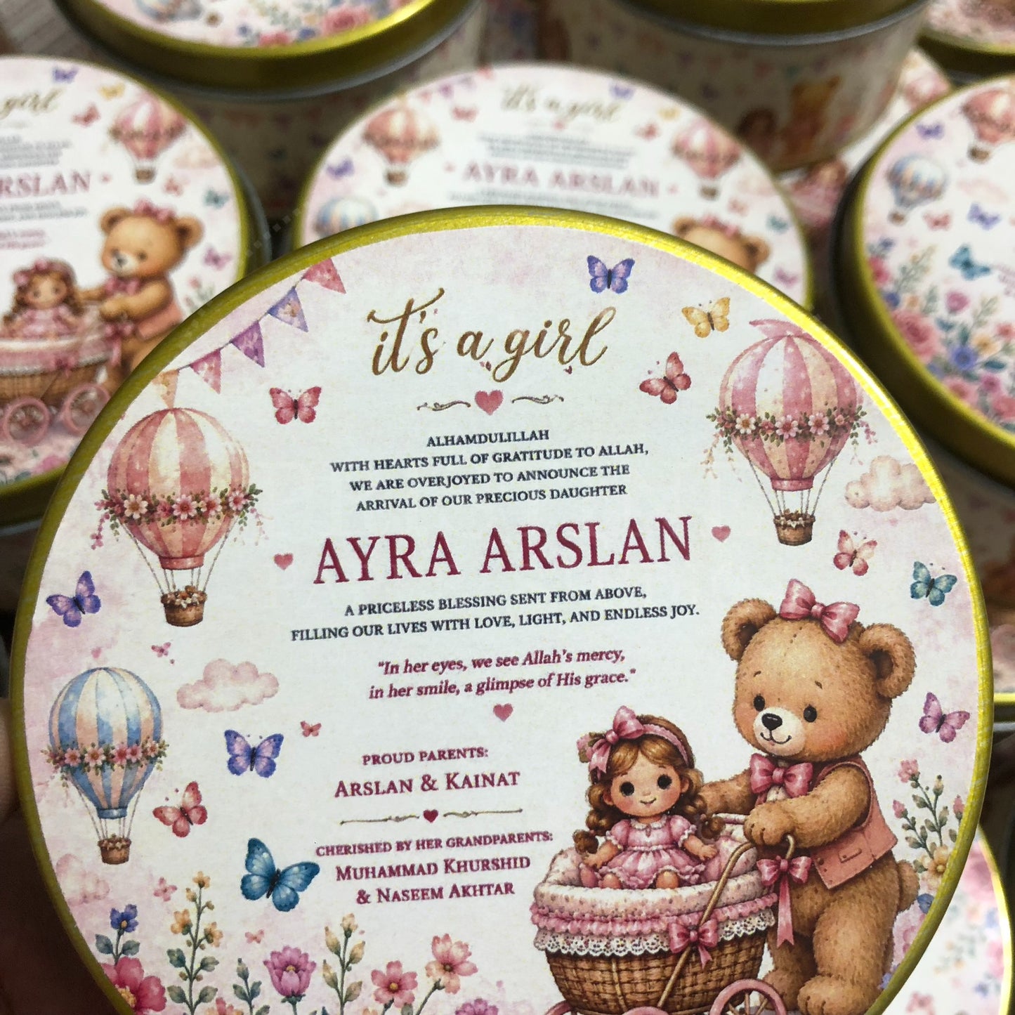 Custom Baby Princess Announcement Box | BB-134