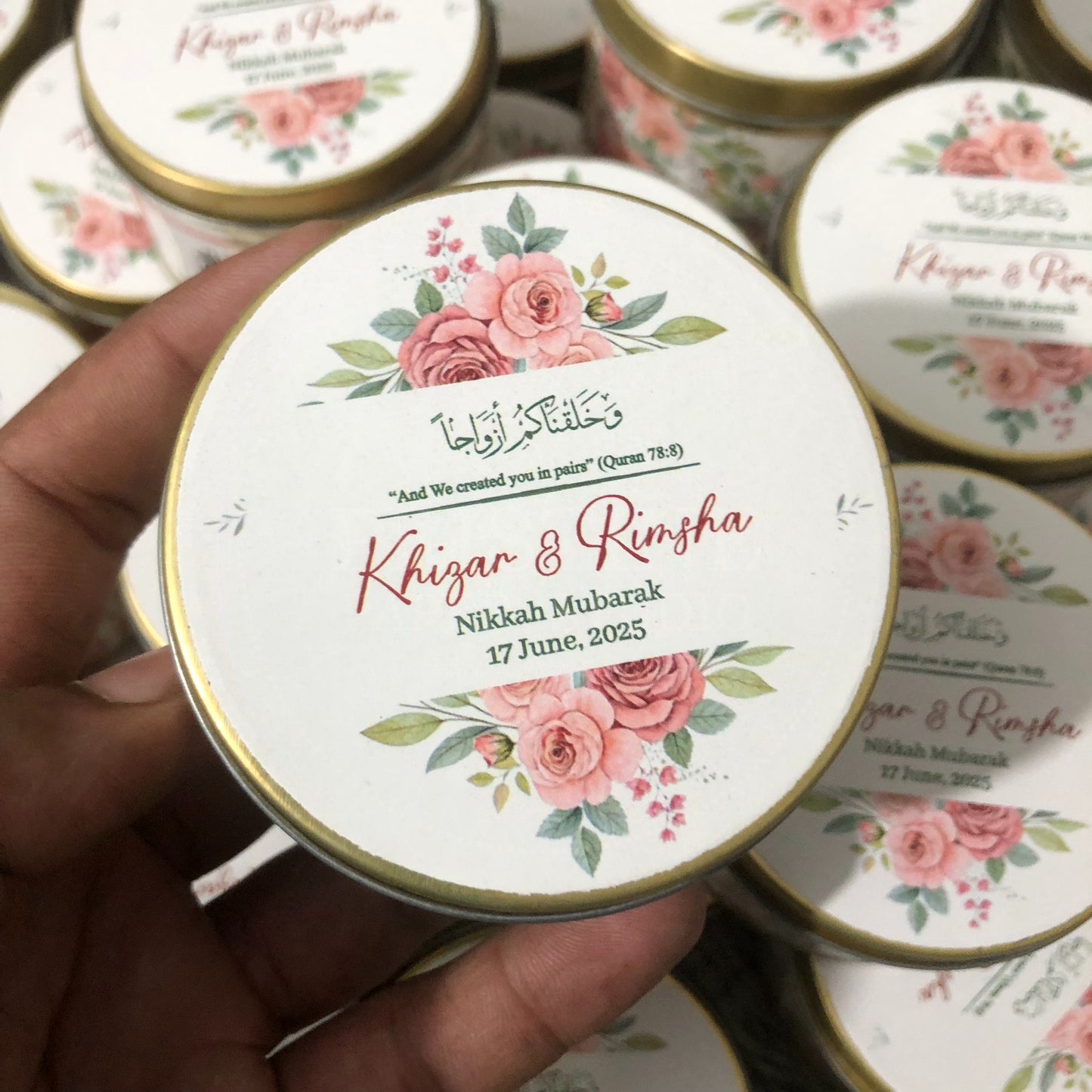 Luxury Floral Nikkah Tin Box – TFB 021