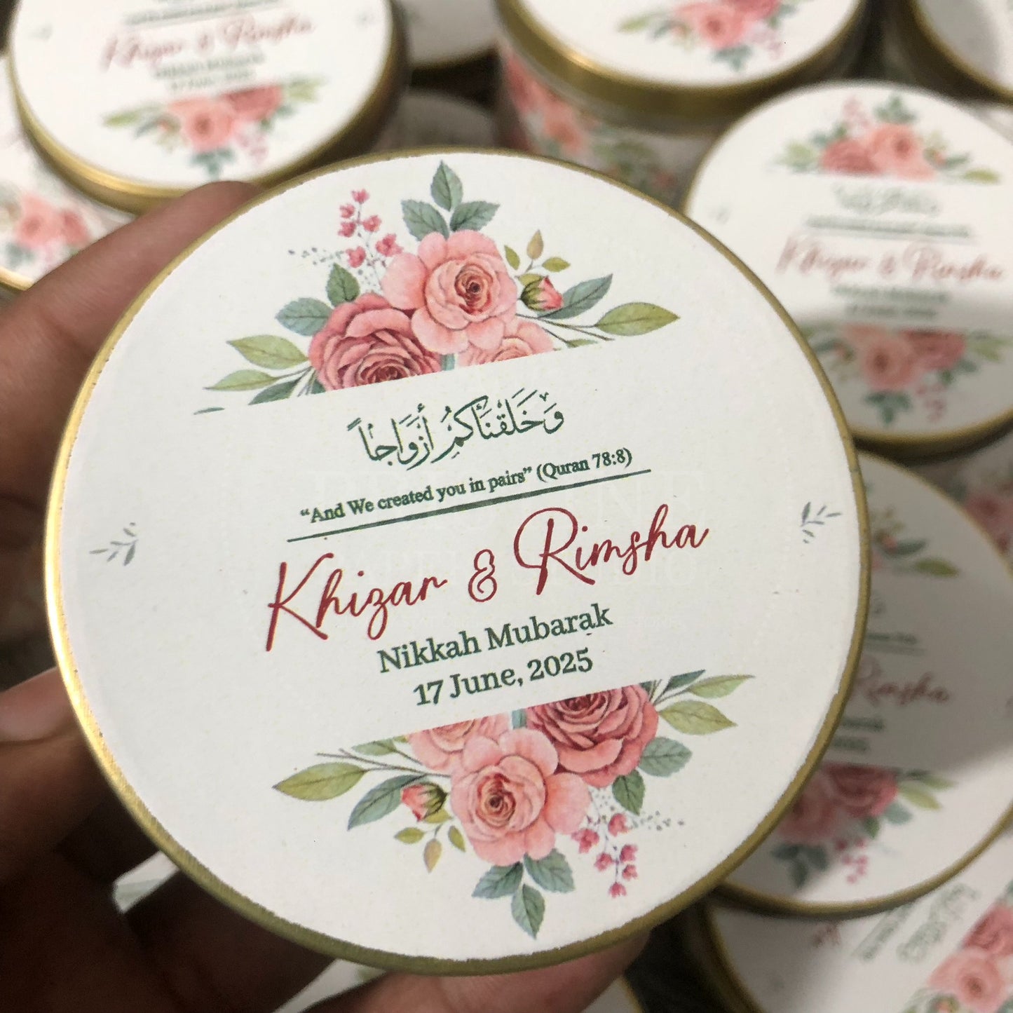 Luxury Floral Nikkah Tin Box – TFB 021