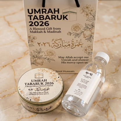 Elegant Umrah Tabarruk Package – Personalized Umrah Favors | UT - 001