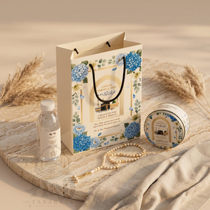 Custom Personalized Umrah Tabarruk Package – Elegant Guest Favor | UT - 009