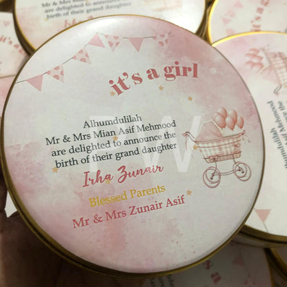 Baby Girl Birth Announcement Box | BB-111