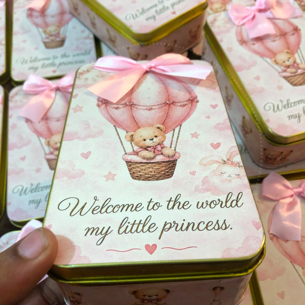 Elegant Baby Girl Newborn Keepsake Box | BB-136