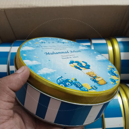 Elegant Baby Boy Arrival Announcement Box  | BB-132