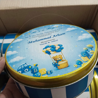 Elegant Baby Boy Arrival Announcement Box  | BB-132