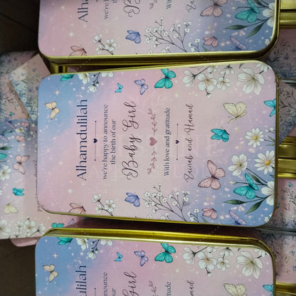 Sweet Baby Girl Newborn Announcement Box | BB-139