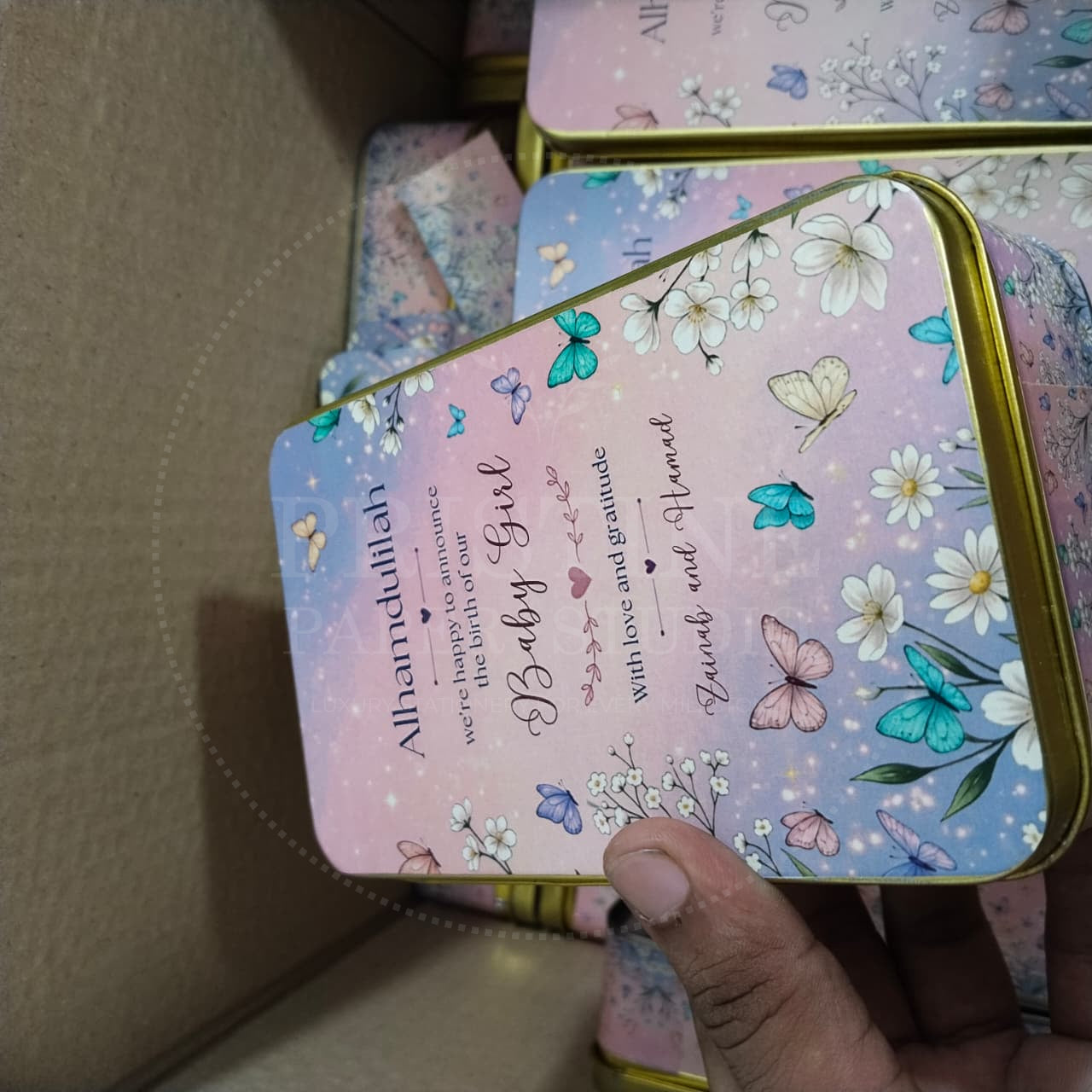 Sweet Baby Girl Newborn Announcement Box | BB-139