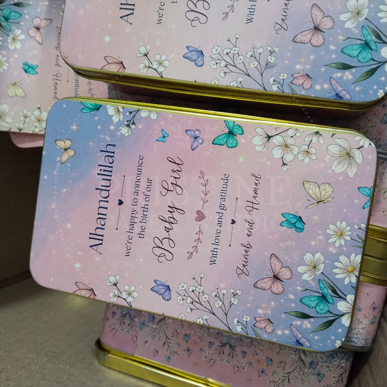Sweet Baby Girl Newborn Announcement Box | BB-139