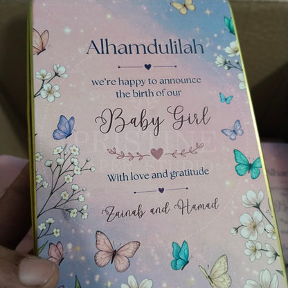 Sweet Baby Girl Newborn Announcement Box | BB-139