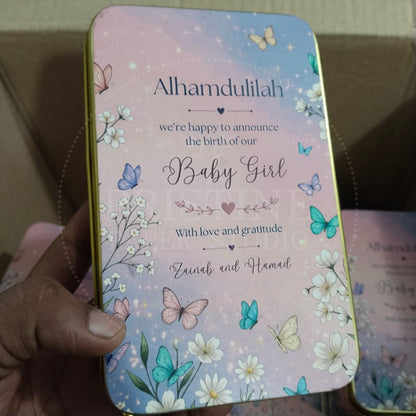 Sweet Baby Girl Newborn Announcement Box | BB-139
