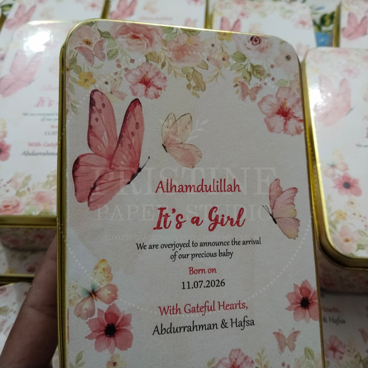 Personalized Daughter Announcement Box | BB-138